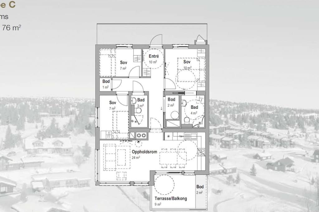 Апартаменты Beautiful Penthouse With Panoramic View At Sjusjoen Экстерьер фото
